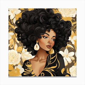 Afro Girl 5 Canvas Print