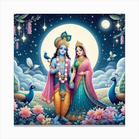 Radhe krishna Canvas Print