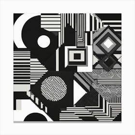 Bold Geometric Shapes art print Canvas Print