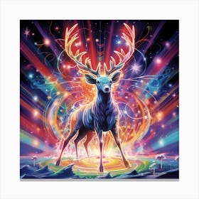 Deer splash 1 Canvas Print