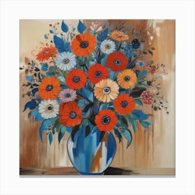 Flowers In A Vase Canvas Print