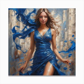 Blue Dress Canvas Print