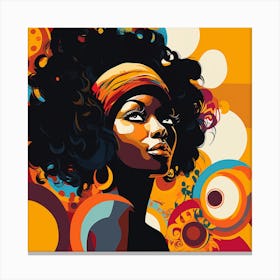 African Woman With Afro 2 Canvas Print