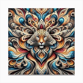 Psychedelic Lion Canvas Print