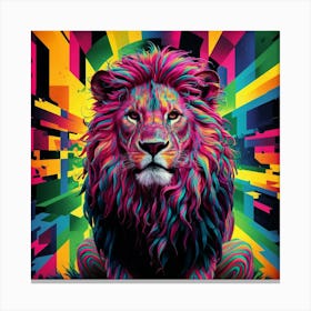 Psychedelic Lion 1 Canvas Print