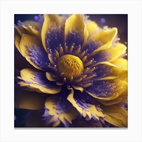 Yellow and Purple Flower Canvas Print