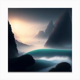 Azure Sea Canvas Print