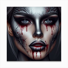 Vampire Makeup Canvas Print