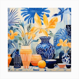 Blue And Orange Canvas Print