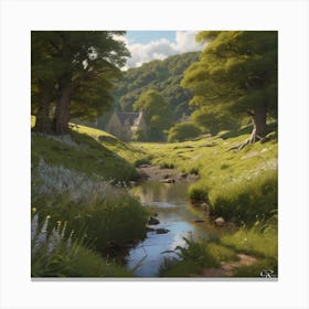 Stream In The Woods 9 Canvas Print