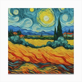 Starry Night In Day Canvas Print