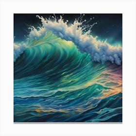 Colored Wave Canvas Print