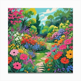 Into The Garden Ai Art Wall Art Design Illustration (49) Canvas Print