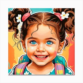 Portrait Of A Little Girl Canvas Print