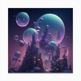 City Of Bubbles Canvas Print