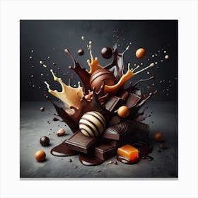 Chocolate splash 1 Canvas Print