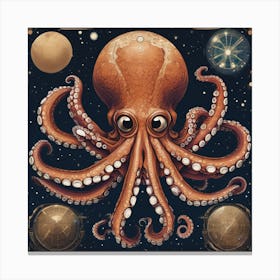 Space octopus Canvas Print