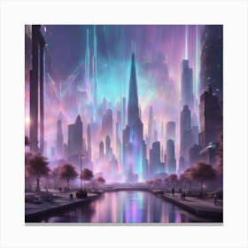 Futuristic Cityscape Canvas Print