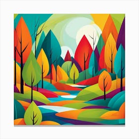 Colorful Forest Canvas Print