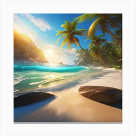 Beach Scene 6 Canvas Print