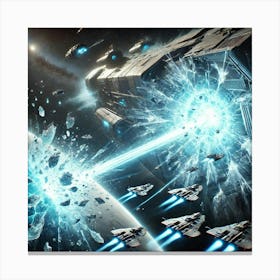 A Futuristic Sci Fi Scene Illustrating The Glacial Canvas Print