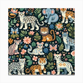 Zoo Animals Canvas Print