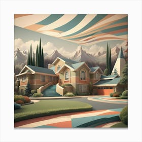 House In The Mountains Canvas Print