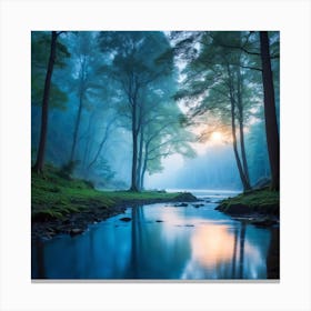 Sunrise In The Forest Canvas Print