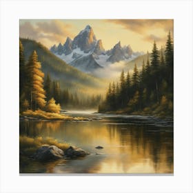 Sunrise In The Mountains Canvas Print