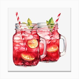 Hibiscus Cocktail 1 Canvas Print