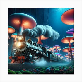 Train In The Forest Canvas Print