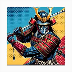 Samurai Culture, Pop Art 3 Canvas Print