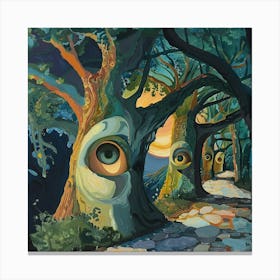 The Trees have Eyes Oil Painting Canvas Print