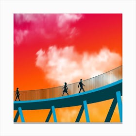 Bridge Of Dreams Square Canvas Print