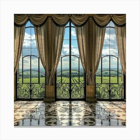 Stockcake Elegant Window View 1719801242 Canvas Print