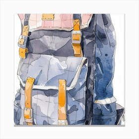 Watercolor Backpack Canvas Print