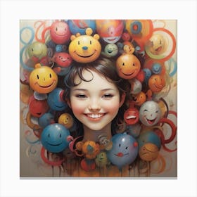 Smiley Girl Canvas Print