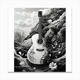Yin and Yang in Guitar Harmony 30 Canvas Print