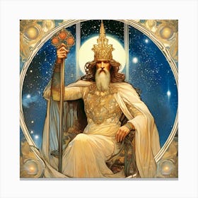 The Emperor Tarot Card Canvas Print