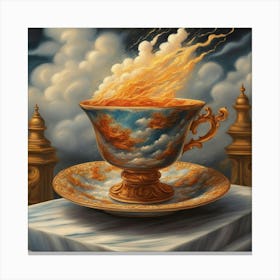 Teacup Of Fire Canvas Print