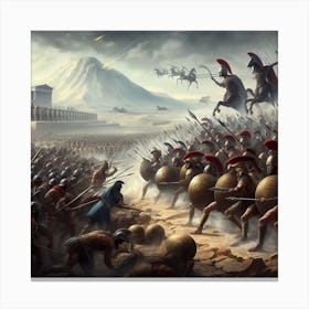 Battle Of Sparta Canvas Print