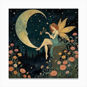 Fairy In The Moonlight 2 Canvas Print