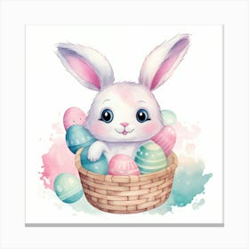 Easter Bunny In Basket 1 Canvas Print