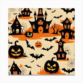 Halloween Pattern Canvas Print