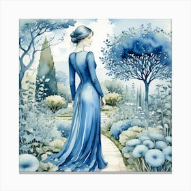 Blue Garden 4 Canvas Print