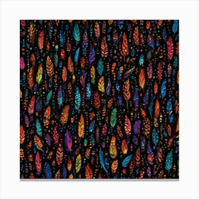 Colorful Feathers 6 Canvas Print