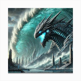 A High Tech, Sci Fi Scene Showing Leviathor, The A Canvas Print