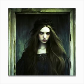 Gothic portrait of a woman Canvas Print