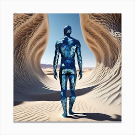 Man In The Desert 221 Canvas Print