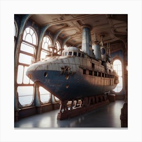 Ship In A Room Canvas Print